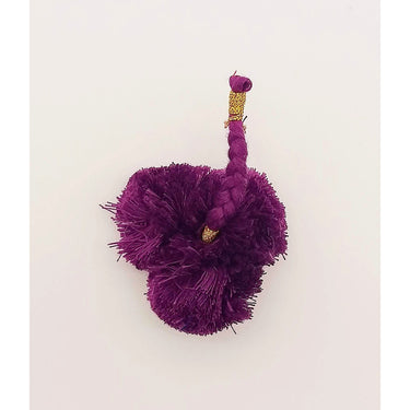4 x Violet Pom-Pom Tassels Latkan, Pompom Decorations, Pom poms